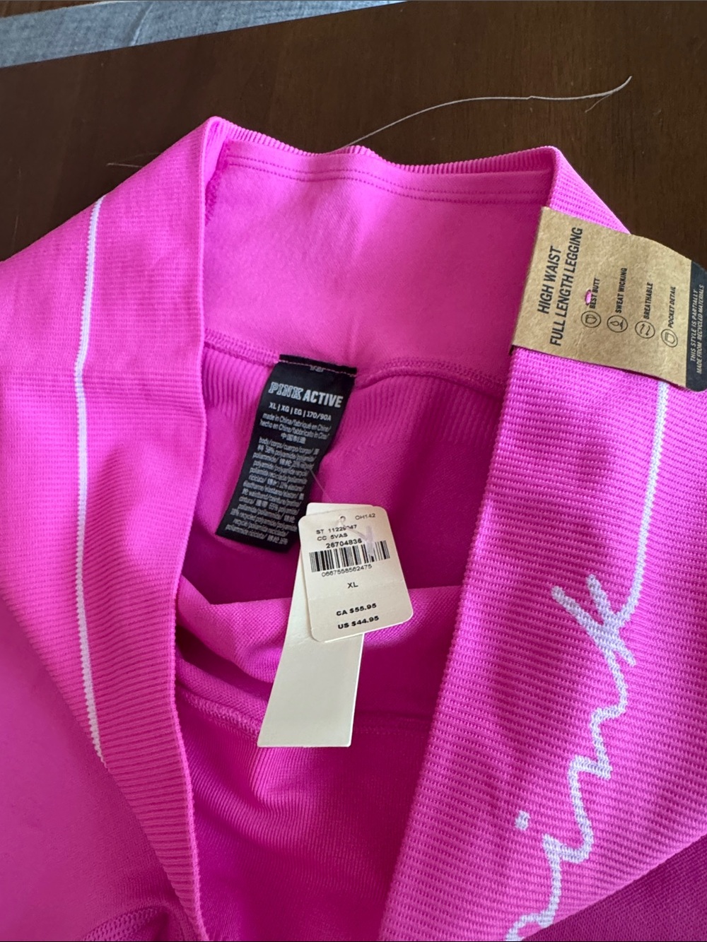 PINK Victoria's Secret Hot Pink Seamless Leggings - Picture 5 of 9